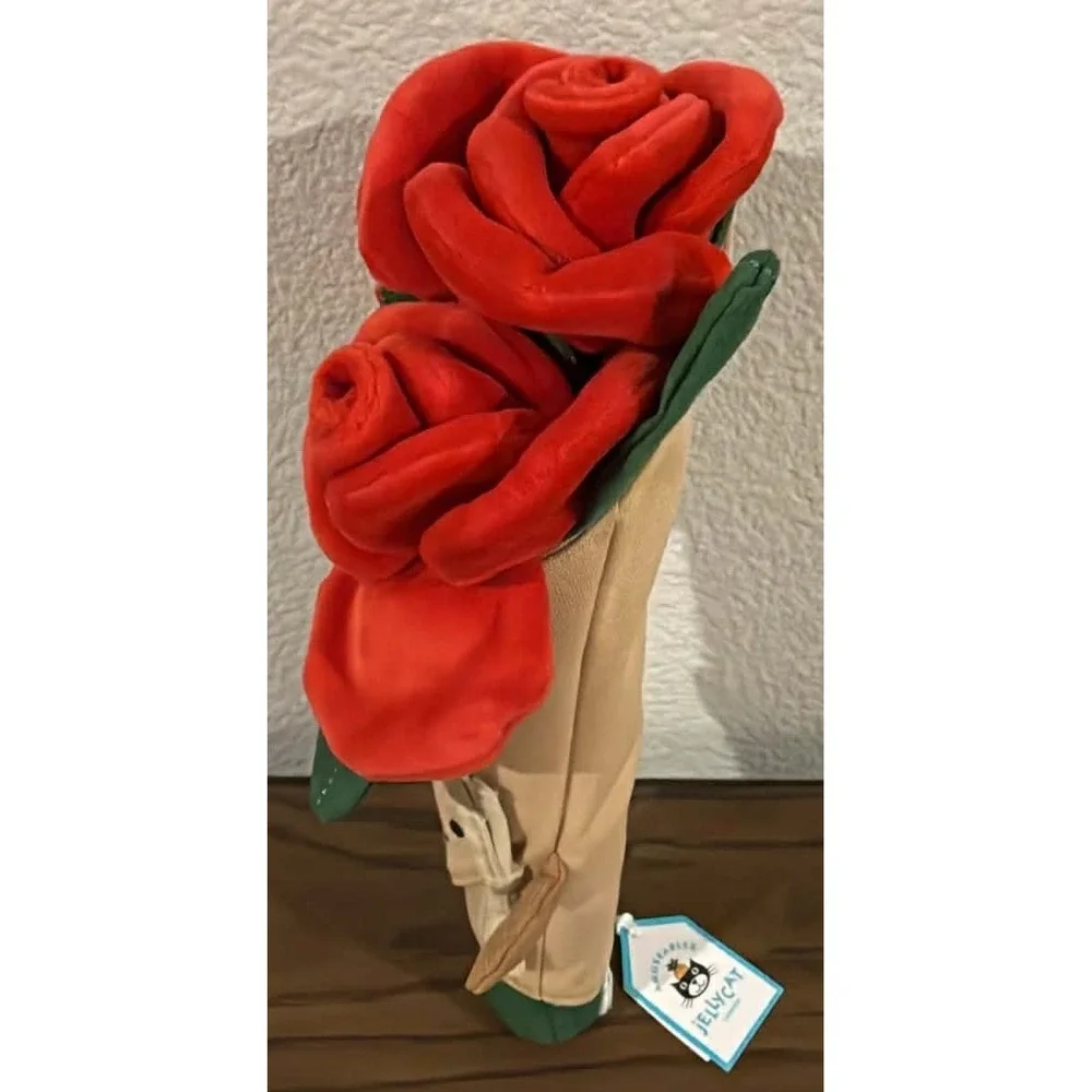 NWT JELLYCAT ROSE BOUQUET Plush Toy Valentine Limited Hard To Find